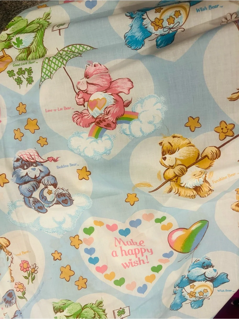 Vintage 80’s Carebears Twin sheet set